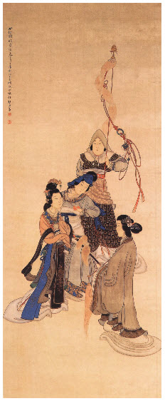 Four Beauties, Ni Tian, Qing Dynasty, China, Nanjing Museum