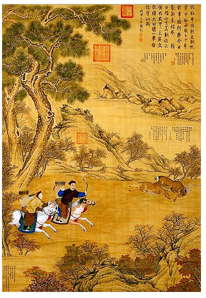 A Deer Hunt - China, XVIII century